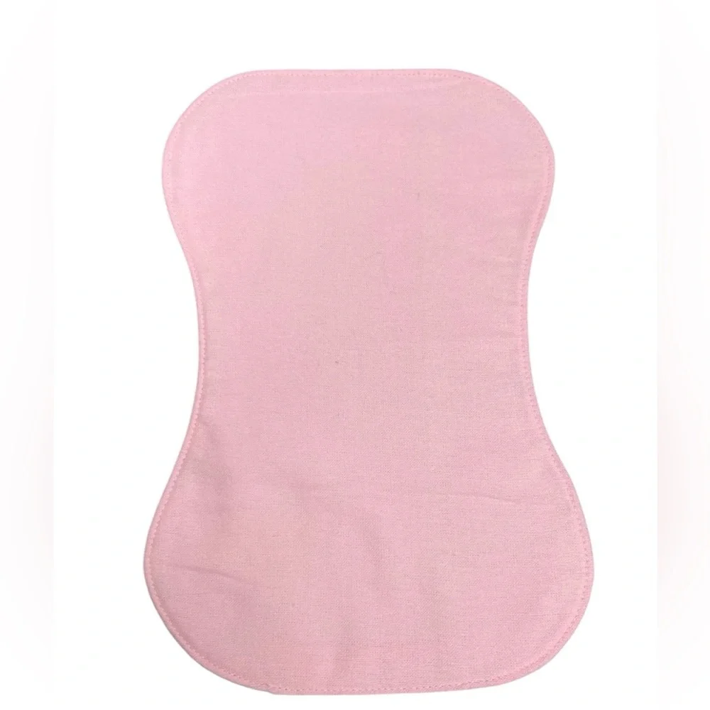 Hand Crafted Baby Burp Cloth Flannel Contoured Padded Fabric Quilted Reversible